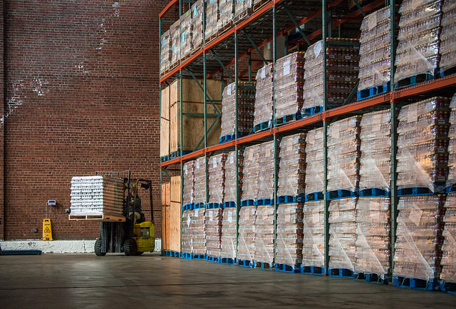 Image of the inside of a food distribution center.