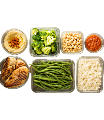 SCS, image of individual containers of fresh, prepared food 