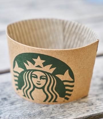 SCS, image of a starbucks coffee sleeve 