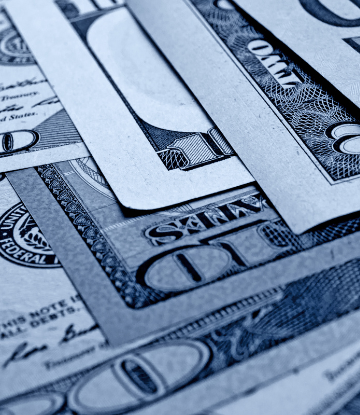 closeup image of a pile of money 