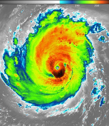 Infared Satellite image of Hurricane Florence from NASA Goddard Space Station