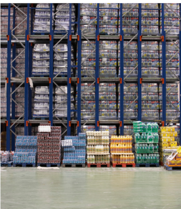 Supply Chain Scene, image of food warehouse 
