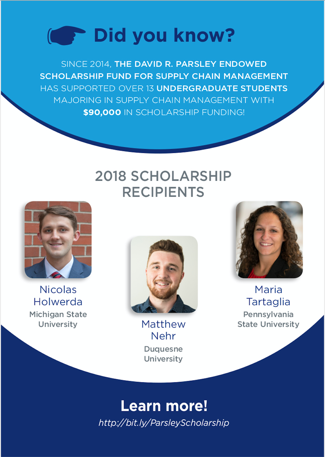 Supply Chain Scene, image of scholarship winners 