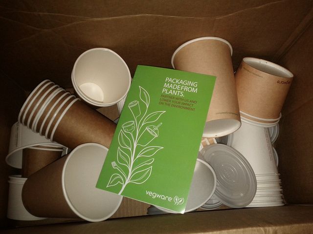 Biocompostable cups