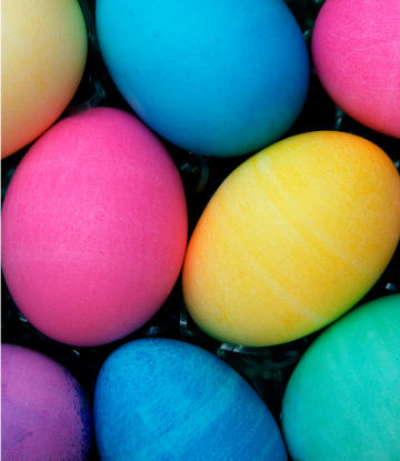 Supply Chain Scenw, image of colored easter eggs
