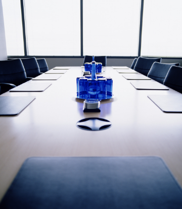 Supply Chain scene, image of a board room table