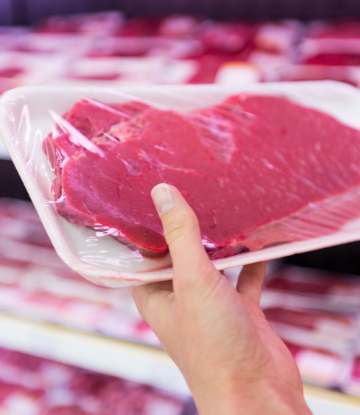 Supply Chain Scene, image of a package of meat 