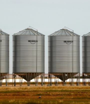Supply Chain Scene, image of grain storage 