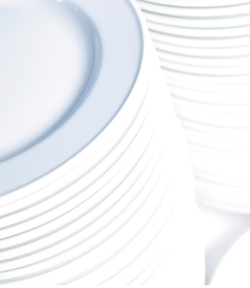 Supply Chain Scene, image of white dinner plates 