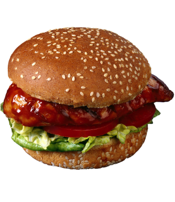 Supply Chain Scene, image of a delicious chicken sandwich