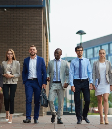 Supply Chain Scene, image of millennial-looking professionals 