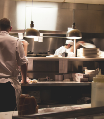 Supply Chain Scene, image of a restaurant kitchen 