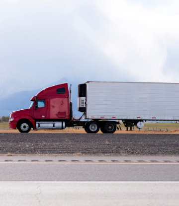 SCS, image of a reefer truck on the highway 