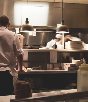 SCS, image of a restaurant kitchen 