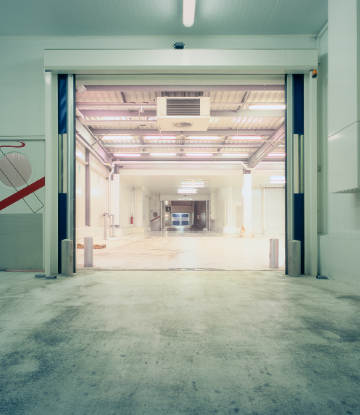 Image from inside a refrigerated storage facility 