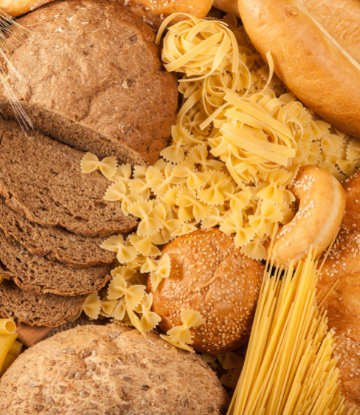 Image of assorted pasta and bread 