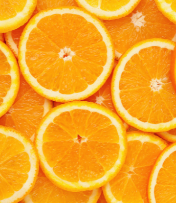 Fresh sliced oranges 