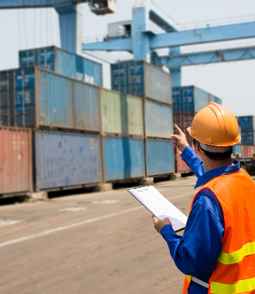 dock worker at work 