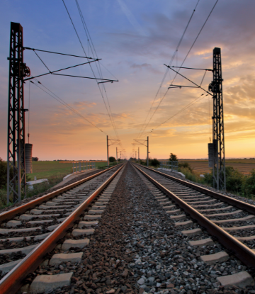 Empty train tracks 