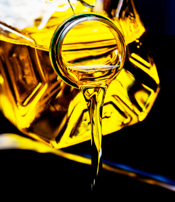 cooking oil in a bottle