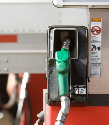 Diesel truck at the pump filling up