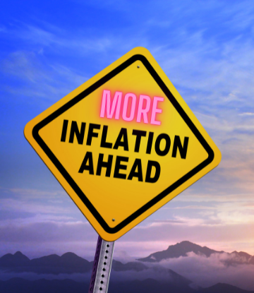 Sign reads MORE inflation ahead 