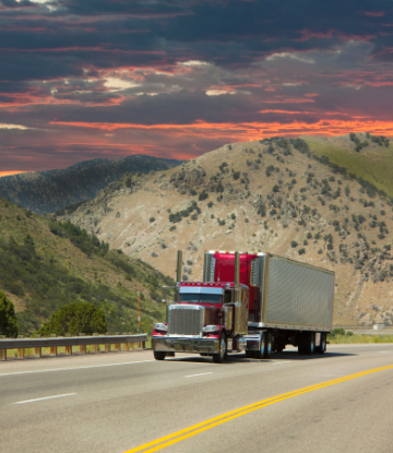 Truck driving on the highway 