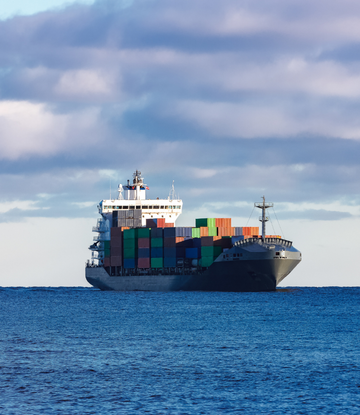 Freight carrier on the ocean 