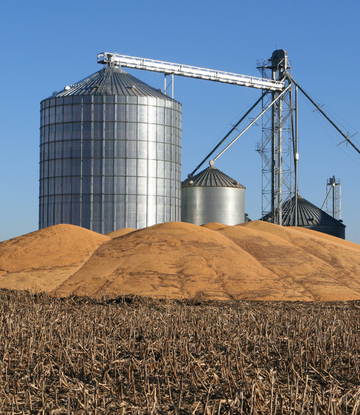 A grain elevator 