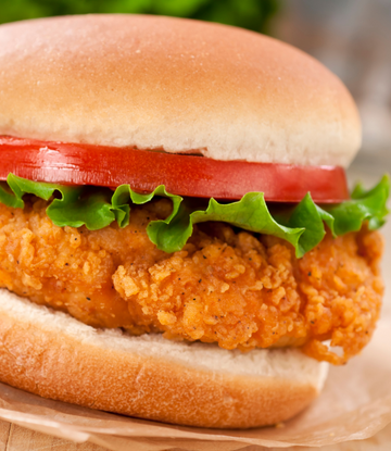 A fried chicken sandwich