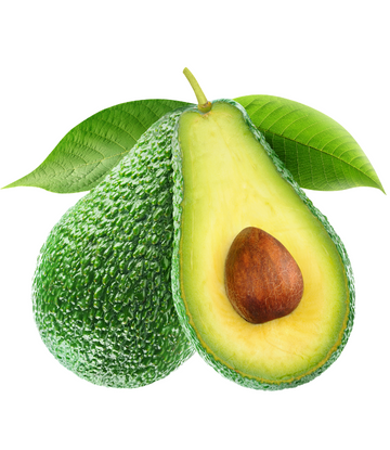 fresh cut in half avocado 