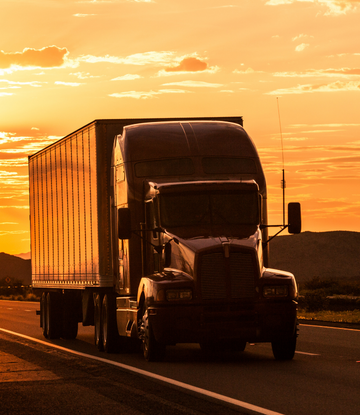 freight truck on the road