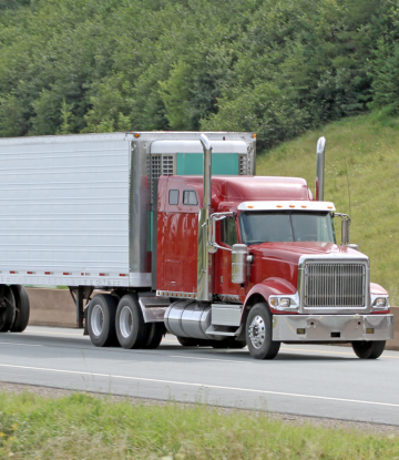 freight truck on the road