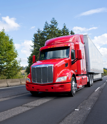 Reefer truck on the highway