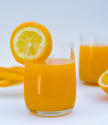 glass of fresh orange juice 