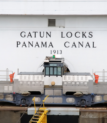 Lock at Panama Canal