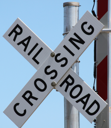 railroad crossing sign