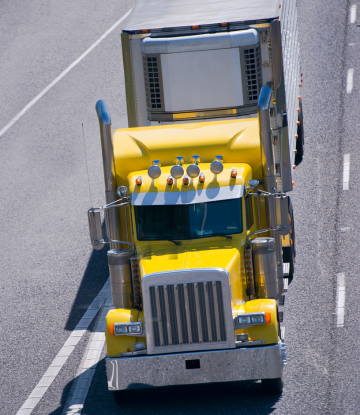 Reefer truck on the highway