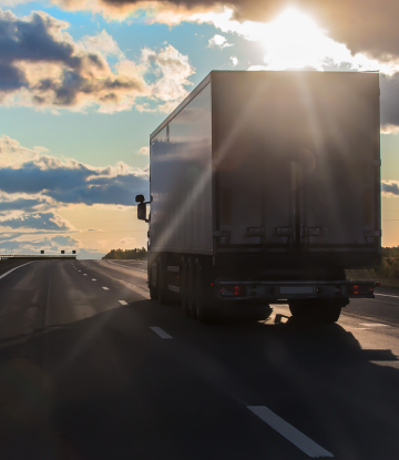 freight truck on the road