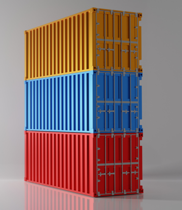 shipping containers stacked 