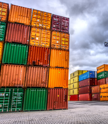 shipping containers stacked