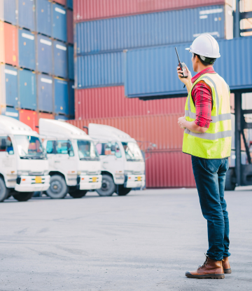 Dock worker at a port