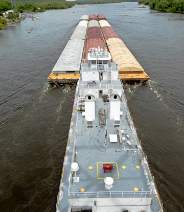 barge on the river 