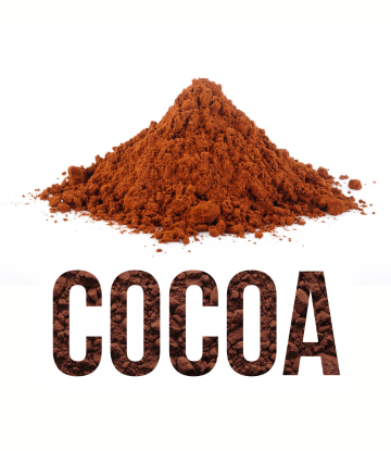 a pile of ground cocoa 