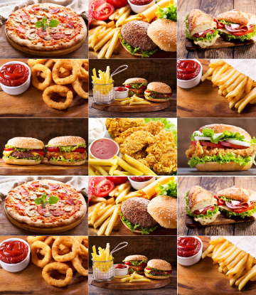 assorted fast food 