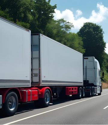 Reefer truck on the road