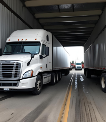 Trucks being loaded 