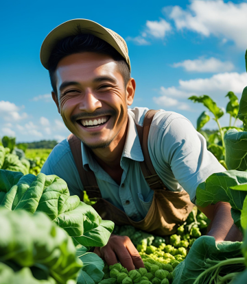 A happy farmer 