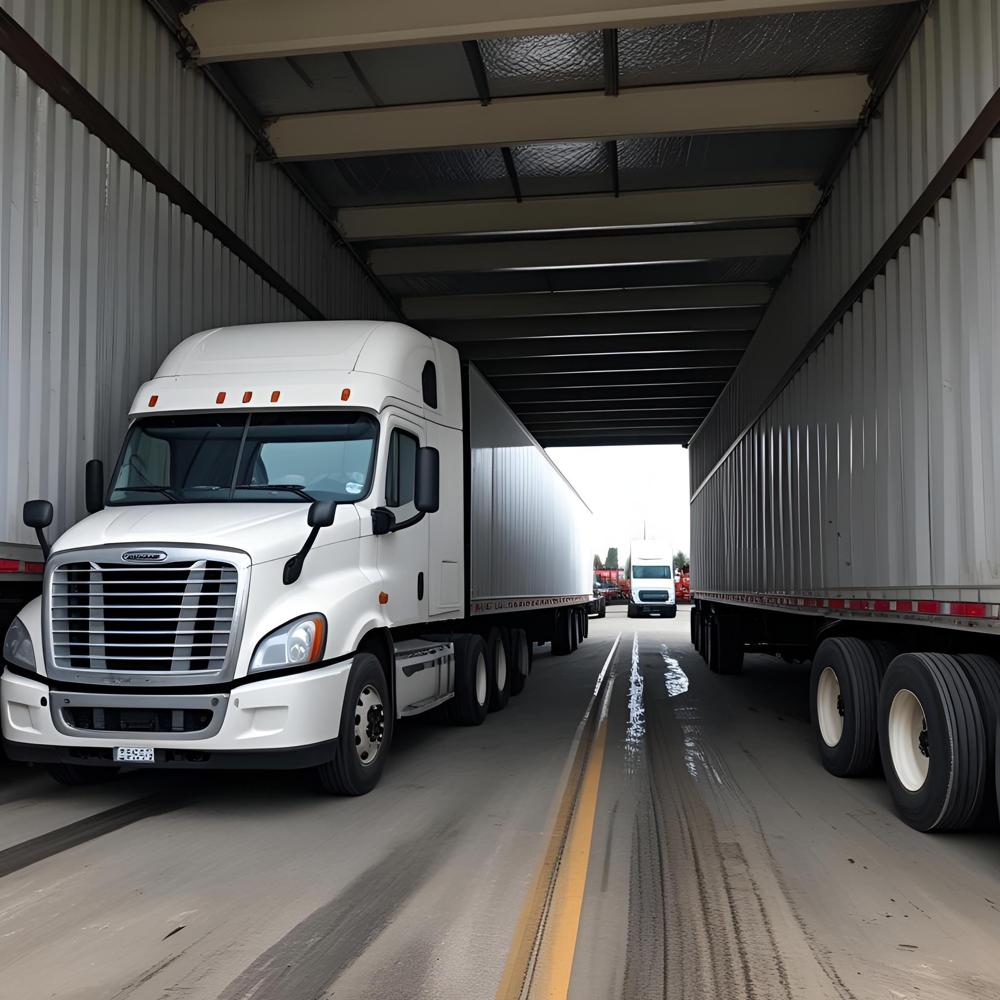 Trucks being loaded