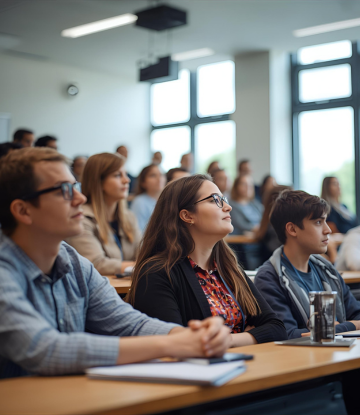 College students in classroom 